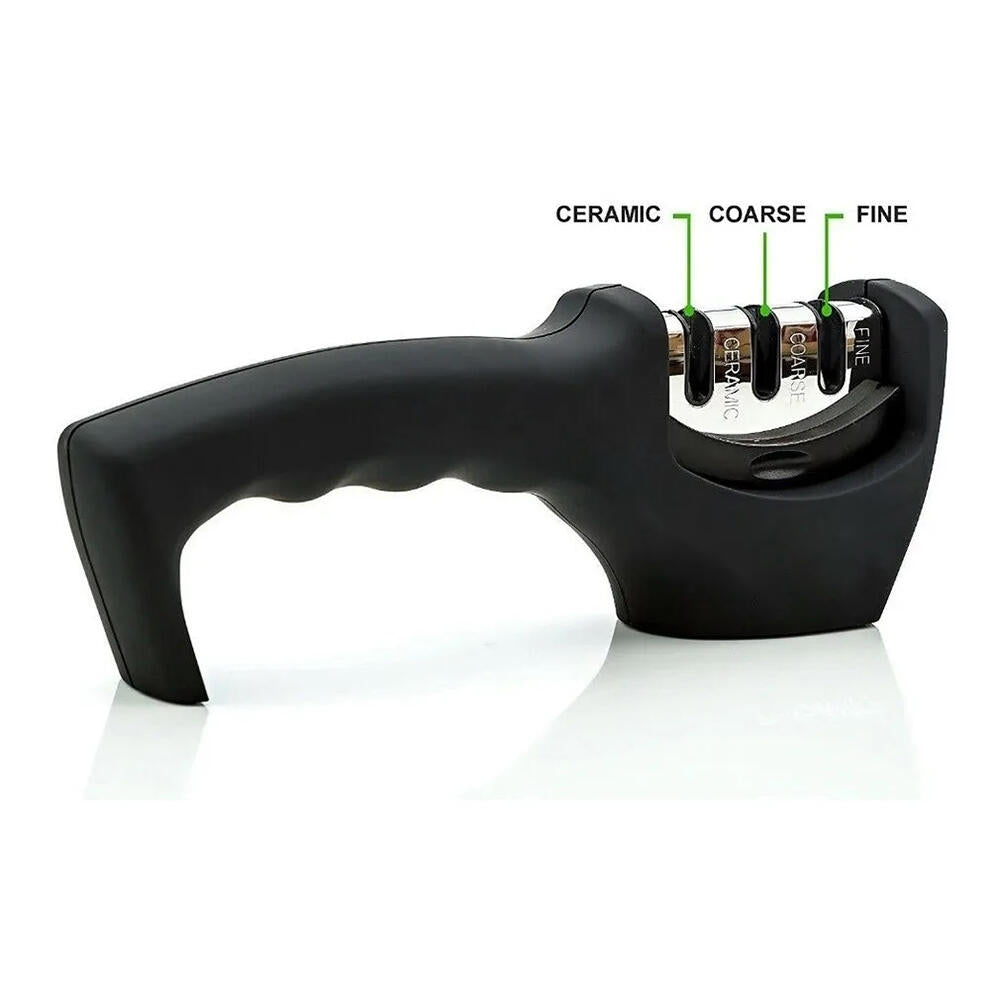 Afilador Profesional con Mango Ergonómico de Uso Manual para Afilar y Pulir Cuchillos